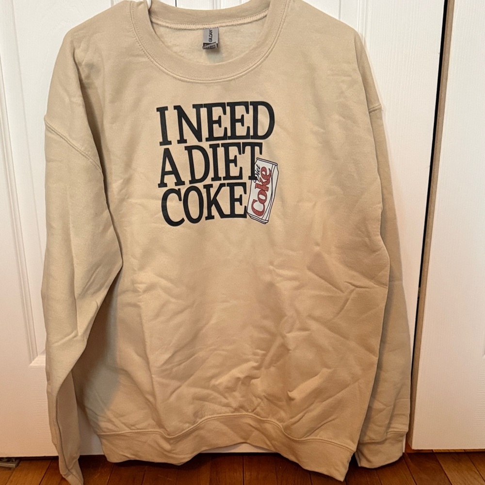 Gildan Cream Graphic Women’s Crewneck Sweater